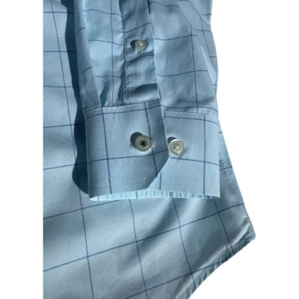 Banana Republic Standard Fit Men's Long Sleeve Dress Shirt Pale Blue Size L